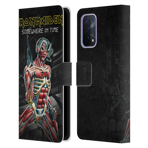 Iron Maiden Album Covers Somewhere Leather Book Wallet Case Cover For OPPO A54 5G