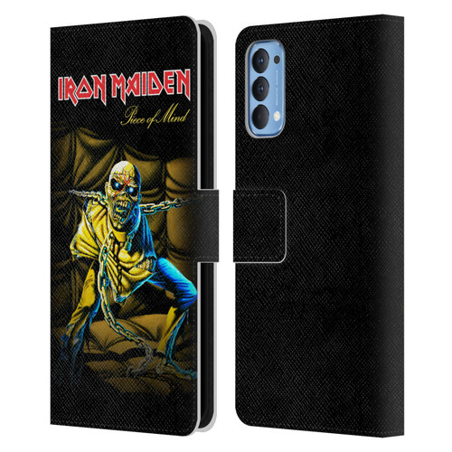 Iron Maiden Album Covers Piece Of Mind Leather Book Wallet Case Cover For OPPO Reno 4 5G