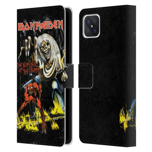 Iron Maiden Album Covers NOTB Leather Book Wallet Case Cover For OPPO Reno4 Z 5G