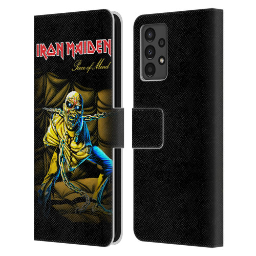 Iron Maiden Album Covers Piece Of Mind Leather Book Wallet Case Cover For Samsung Galaxy A13 (2022)