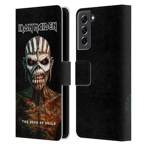 Iron Maiden Album Covers The Book Of Souls Leather Book Wallet Case Cover For Samsung Galaxy S21 FE 5G