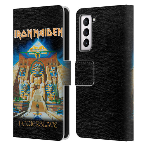 Iron Maiden Album Covers Powerslave Leather Book Wallet Case Cover For Samsung Galaxy S21 5G