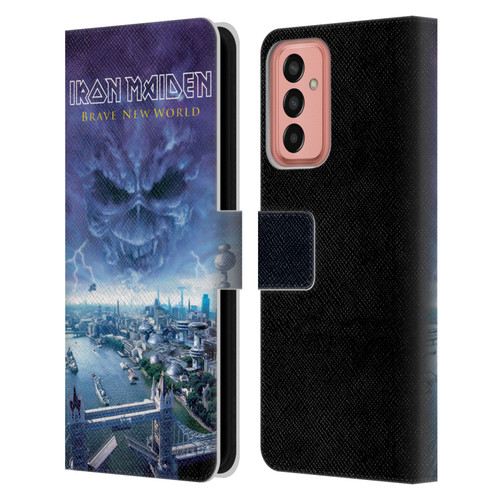 Iron Maiden Album Covers Brave New World Leather Book Wallet Case Cover For Samsung Galaxy M13 (2022)