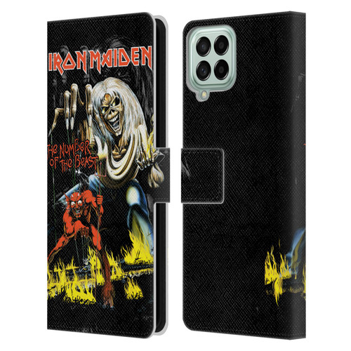 Iron Maiden Album Covers NOTB Leather Book Wallet Case Cover For Samsung Galaxy M53 (2022)