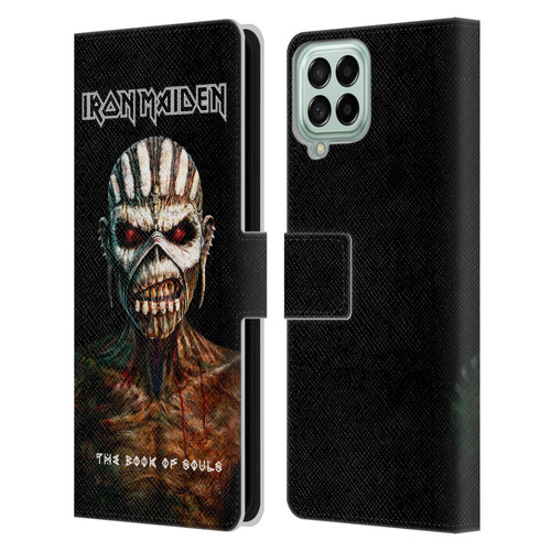 Iron Maiden Album Covers The Book Of Souls Leather Book Wallet Case Cover For Samsung Galaxy M53 (2022)
