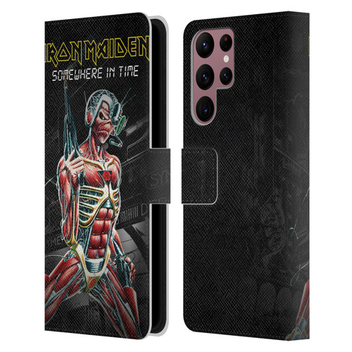 Iron Maiden Album Covers Somewhere Leather Book Wallet Case Cover For Samsung Galaxy S22 Ultra 5G