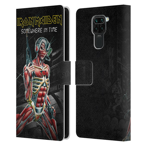 Iron Maiden Album Covers Somewhere Leather Book Wallet Case Cover For Xiaomi Redmi Note 9 / Redmi 10X 4G