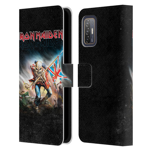 Iron Maiden Art Trooper 2016 Leather Book Wallet Case Cover For HTC Desire 21 Pro 5G