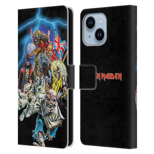 Iron Maiden Art Best Of Beast Leather Book Wallet Case Cover For Apple iPhone 14 Plus