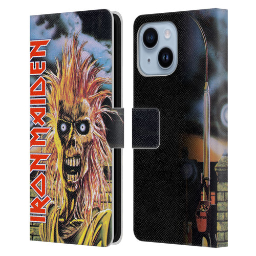 Iron Maiden Art First Leather Book Wallet Case Cover For Apple iPhone 14 Plus