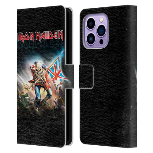 Iron Maiden Art Trooper 2016 Leather Book Wallet Case Cover For Apple iPhone 14 Pro Max