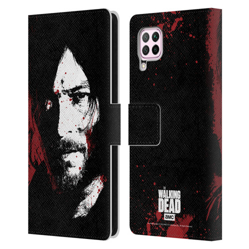 AMC The Walking Dead Gore Blood Bath Daryl Leather Book Wallet Case Cover For Huawei Nova 6 SE / P40 Lite