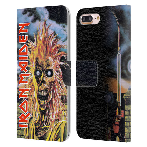 Iron Maiden Art First Leather Book Wallet Case Cover For Apple iPhone 7 Plus / iPhone 8 Plus