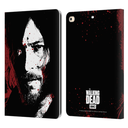AMC The Walking Dead Gore Blood Bath Daryl Leather Book Wallet Case Cover For Apple iPad 9.7 2017 / iPad 9.7 2018