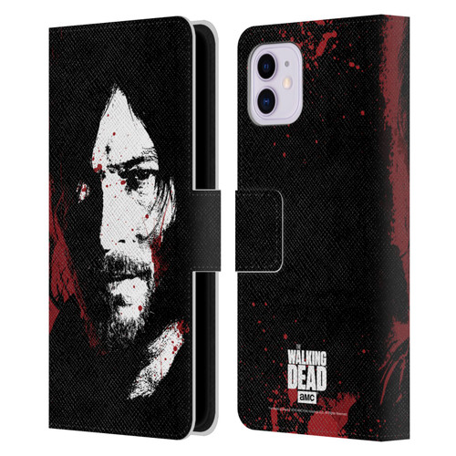 AMC The Walking Dead Gore Blood Bath Daryl Leather Book Wallet Case Cover For Apple iPhone 11