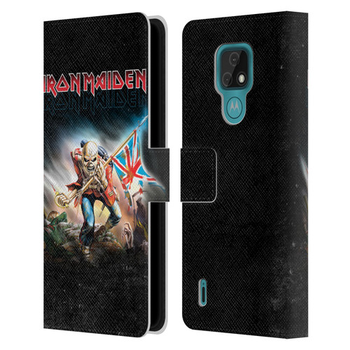 Iron Maiden Art Trooper 2016 Leather Book Wallet Case Cover For Motorola Moto E7