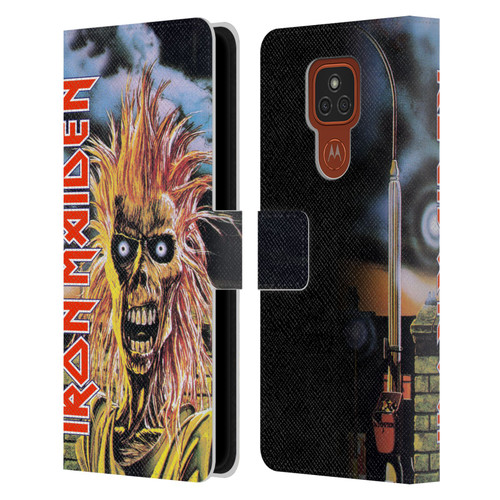 Iron Maiden Art First Leather Book Wallet Case Cover For Motorola Moto E7 Plus