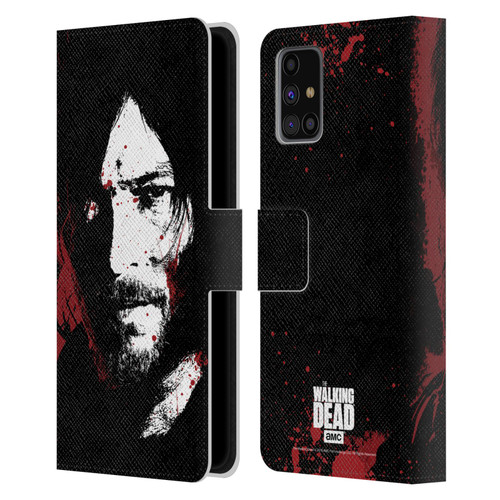AMC The Walking Dead Gore Blood Bath Daryl Leather Book Wallet Case Cover For Samsung Galaxy M31s (2020)