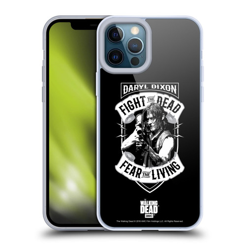 AMC The Walking Dead Daryl Dixon Biker Art RPG Black White Soft Gel Case for Apple iPhone 12 Pro Max