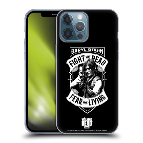 AMC The Walking Dead Daryl Dixon Biker Art RPG Black White Soft Gel Case for Apple iPhone 13 Pro Max