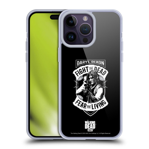 AMC The Walking Dead Daryl Dixon Biker Art RPG Black White Soft Gel Case for Apple iPhone 14 Pro Max