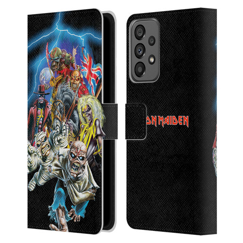 Iron Maiden Art Best Of Beast Leather Book Wallet Case Cover For Samsung Galaxy A73 5G (2022)