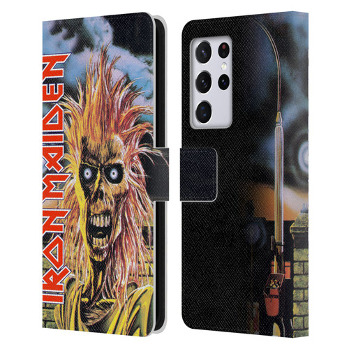 Iron Maiden Art First Leather Book Wallet Case Cover For Samsung Galaxy S21 Ultra 5G