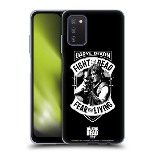 AMC The Walking Dead Daryl Dixon Biker Art RPG Black White Soft Gel Case for Samsung Galaxy A03s (2021)