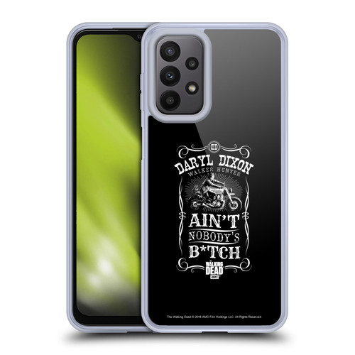 AMC The Walking Dead Daryl Dixon Biker Art Motorcycle Black White Soft Gel Case for Samsung Galaxy A23 / 5G (2022)