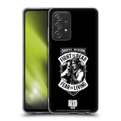 AMC The Walking Dead Daryl Dixon Biker Art RPG Black White Soft Gel Case for Samsung Galaxy A52 / A52s / 5G (2021)