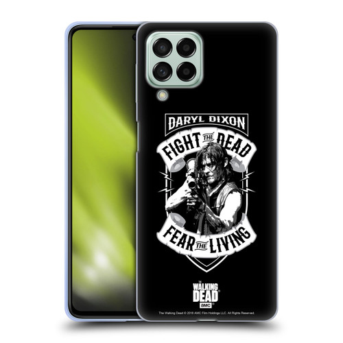 AMC The Walking Dead Daryl Dixon Biker Art RPG Black White Soft Gel Case for Samsung Galaxy M53 (2022)