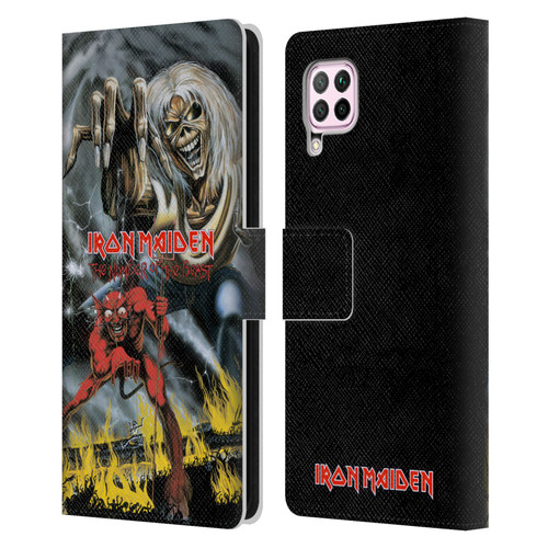 Iron Maiden Graphics The Number Of The Beast Leather Book Wallet Case Cover For Huawei Nova 6 SE / P40 Lite