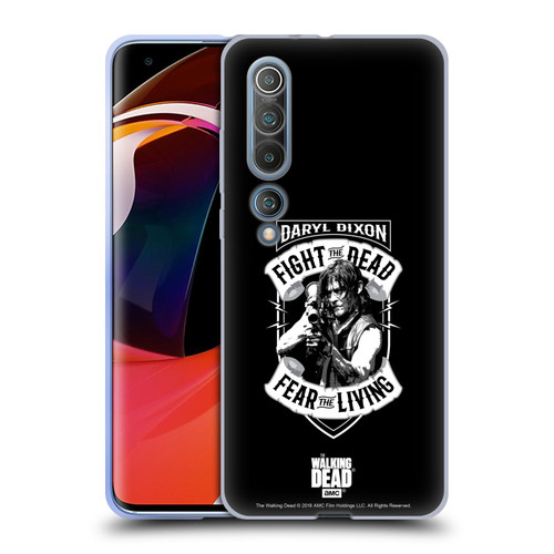 AMC The Walking Dead Daryl Dixon Biker Art RPG Black White Soft Gel Case for Xiaomi Mi 10 5G / Mi 10 Pro 5G