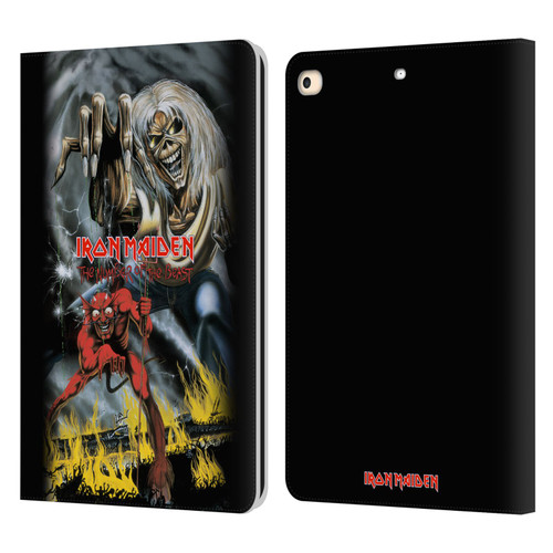 Iron Maiden Graphics The Number Of The Beast Leather Book Wallet Case Cover For Apple iPad 9.7 2017 / iPad 9.7 2018