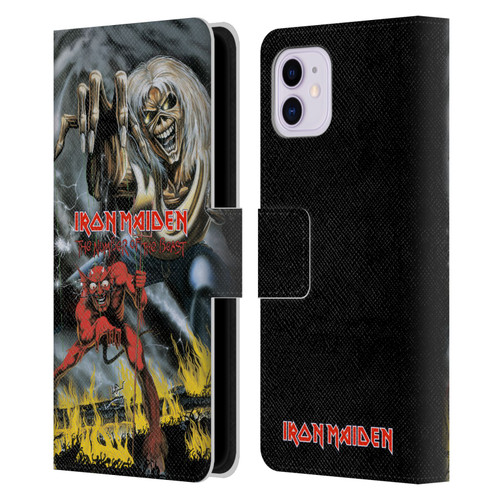 Iron Maiden Graphics The Number Of The Beast Leather Book Wallet Case Cover For Apple iPhone 11
