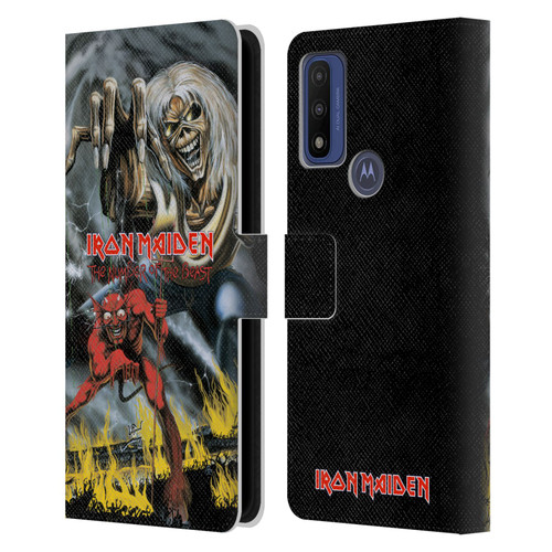 Iron Maiden Graphics The Number Of The Beast Leather Book Wallet Case Cover For Motorola G Pure