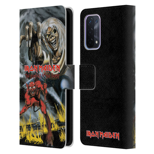 Iron Maiden Graphics The Number Of The Beast Leather Book Wallet Case Cover For OPPO A54 5G