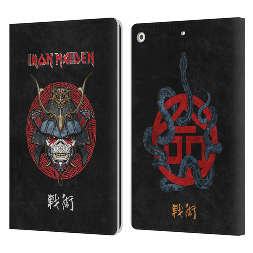 Iron Maiden Senjutsu Samurai Eddie Life Snake Leather Book Wallet Case Cover For Apple iPad 10.2 2019/2020/2021