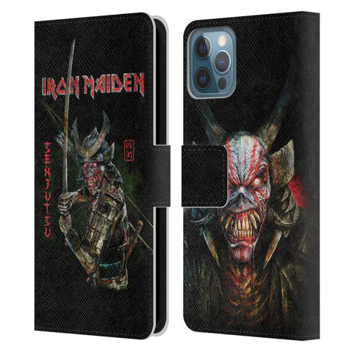 Iron Maiden Senjutsu Album Cover Leather Book Wallet Case Cover For Apple iPhone 12 / iPhone 12 Pro