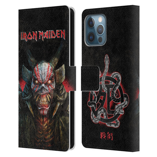 Iron Maiden Senjutsu Back Cover Death Snake Leather Book Wallet Case Cover For Apple iPhone 12 Pro Max