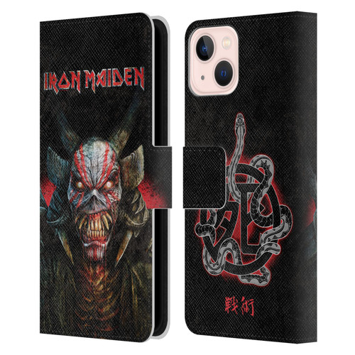Iron Maiden Senjutsu Back Cover Death Snake Leather Book Wallet Case Cover For Apple iPhone 13