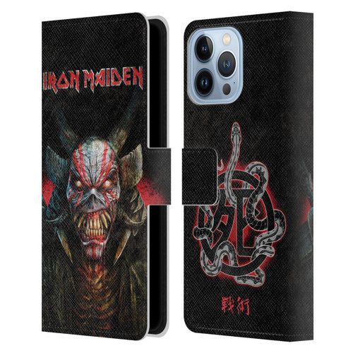 Iron Maiden Senjutsu Back Cover Death Snake Leather Book Wallet Case Cover For Apple iPhone 13 Pro Max