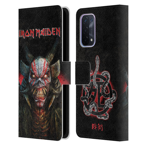 Iron Maiden Senjutsu Back Cover Death Snake Leather Book Wallet Case Cover For OPPO A54 5G