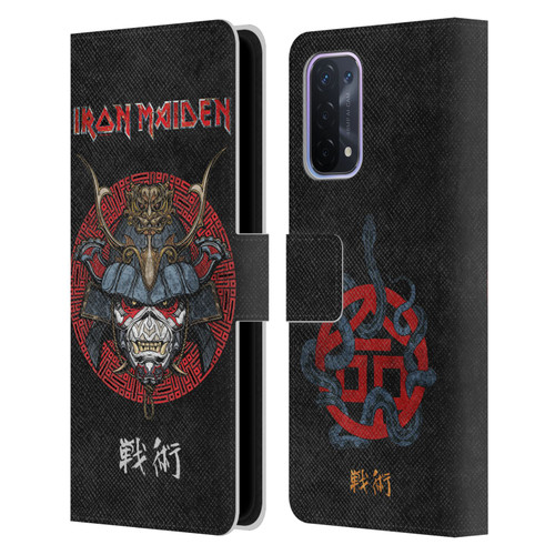 Iron Maiden Senjutsu Samurai Eddie Life Snake Leather Book Wallet Case Cover For OPPO A54 5G