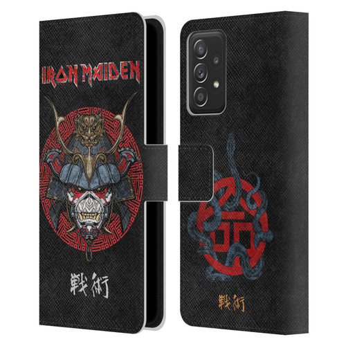 Iron Maiden Senjutsu Samurai Eddie Life Snake Leather Book Wallet Case Cover For Samsung Galaxy A52 / A52s / 5G (2021)
