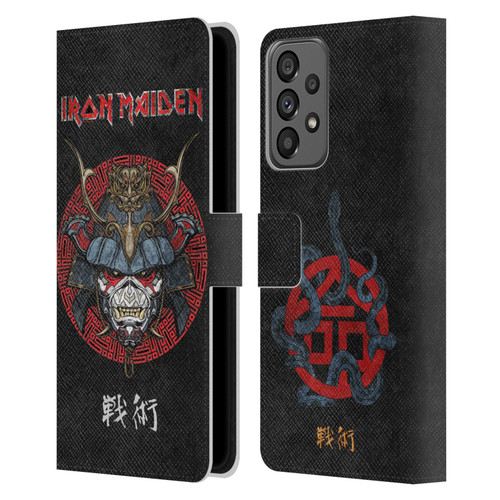 Iron Maiden Senjutsu Samurai Eddie Life Snake Leather Book Wallet Case Cover For Samsung Galaxy A73 5G (2022)