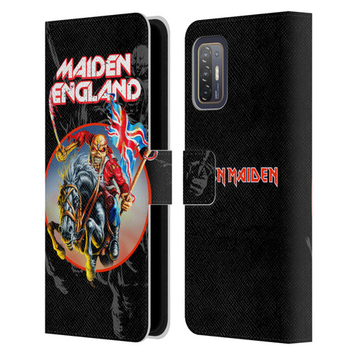 Iron Maiden Tours England Leather Book Wallet Case Cover For HTC Desire 21 Pro 5G