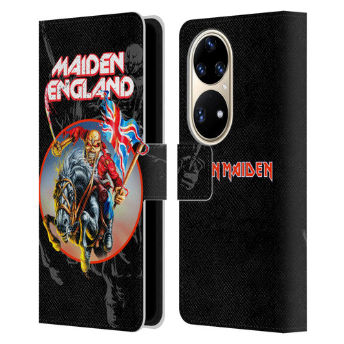 Iron Maiden Tours England Leather Book Wallet Case Cover For Huawei P50 Pro