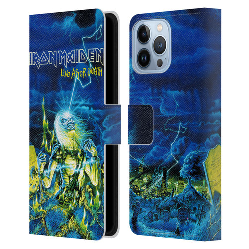 Iron Maiden Tours Live After Death Leather Book Wallet Case Cover For Apple iPhone 13 Pro Max