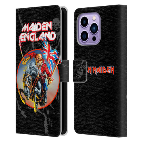 Iron Maiden Tours England Leather Book Wallet Case Cover For Apple iPhone 14 Pro Max